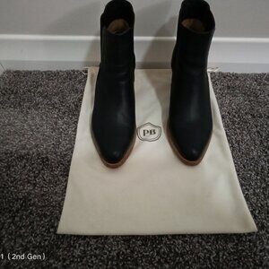 Poppy Barley Black Chelsea Boots Size10 - Like New - Including Dust Bag